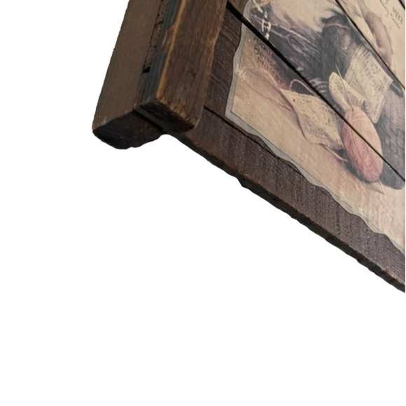 Vintage 1922 Wooden Wall Art Modern Priscilla Magazine